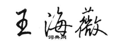 駱恆光王海薇行書個性簽名怎么寫