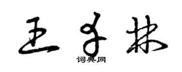 曾慶福王幸林草書個性簽名怎么寫