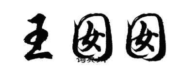 胡問遂王囡囡行書個性簽名怎么寫