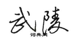駱恆光武陵行書個性簽名怎么寫