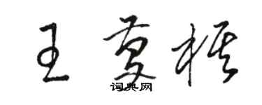 駱恆光王慶棋草書個性簽名怎么寫