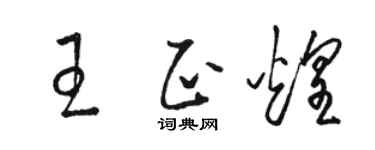 駱恆光王正煌草書個性簽名怎么寫