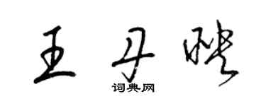 梁錦英王丹映草書個性簽名怎么寫