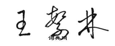 駱恆光王繁林草書個性簽名怎么寫