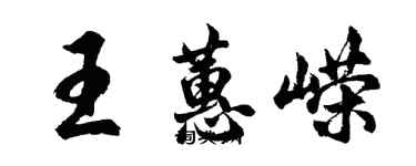 胡問遂王蕙嶸行書個性簽名怎么寫