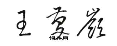 駱恆光王慶嶺草書個性簽名怎么寫