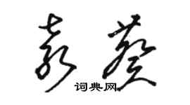 駱恆光袁葵草書個性簽名怎么寫