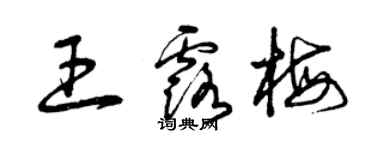 曾慶福王露梅草書個性簽名怎么寫