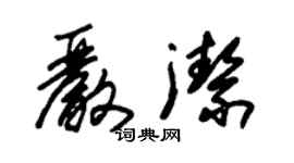 朱錫榮嚴潔草書個性簽名怎么寫