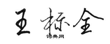 駱恆光王標全行書個性簽名怎么寫