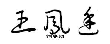 曾慶福王鳳廷草書個性簽名怎么寫