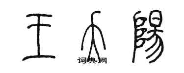 陳墨王夭陽篆書個性簽名怎么寫