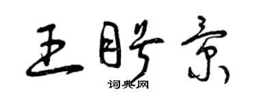 曾慶福王盼景草書個性簽名怎么寫