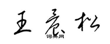 梁錦英王晨松草書個性簽名怎么寫