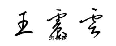 梁錦英王震雲草書個性簽名怎么寫