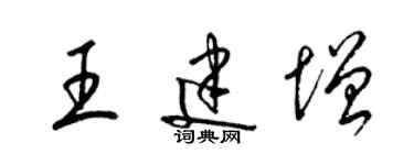 梁錦英王建增草書個性簽名怎么寫