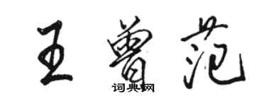 駱恆光王曾范行書個性簽名怎么寫