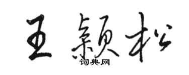 駱恆光王穎松行書個性簽名怎么寫