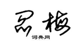 朱錫榮閻梅草書個性簽名怎么寫