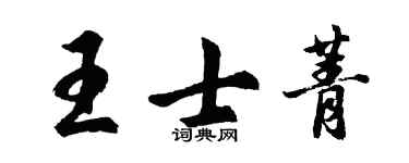胡問遂王士菁行書個性簽名怎么寫