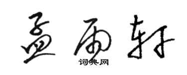 駱恆光孟雨軒草書個性簽名怎么寫