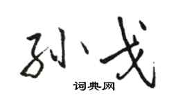 駱恆光孫戈行書個性簽名怎么寫