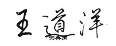 駱恆光王道洋行書個性簽名怎么寫