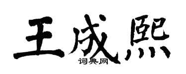 翁闓運王成熙楷書個性簽名怎么寫