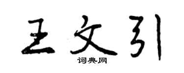 曾慶福王文引行書個性簽名怎么寫