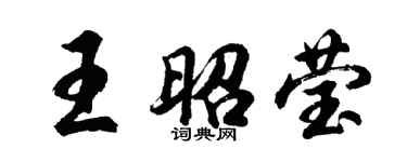 胡問遂王昭瑩行書個性簽名怎么寫