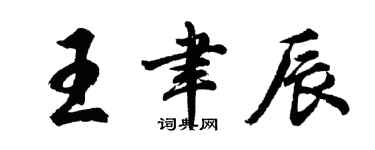 胡問遂王聿辰行書個性簽名怎么寫