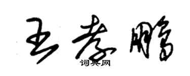 朱錫榮王孝鵬草書個性簽名怎么寫