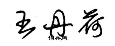 朱錫榮王丹荷草書個性簽名怎么寫