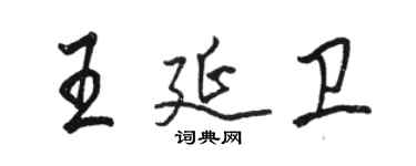 駱恆光王延衛行書個性簽名怎么寫