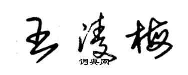 朱錫榮王凌梅草書個性簽名怎么寫