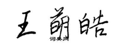 王正良王萌皓行書個性簽名怎么寫