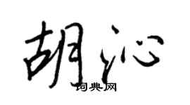 王正良胡沁行書個性簽名怎么寫