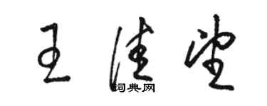 駱恆光王佳望草書個性簽名怎么寫