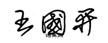 朱錫榮王國開草書個性簽名怎么寫