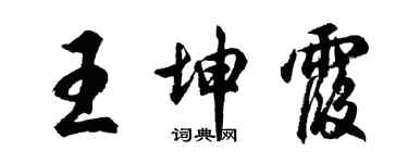 胡問遂王坤霞行書個性簽名怎么寫