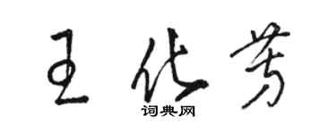 駱恆光王化芳草書個性簽名怎么寫