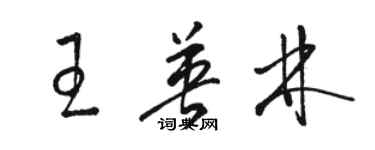 駱恆光王英林草書個性簽名怎么寫