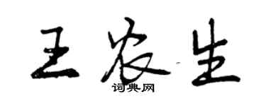 曾慶福王農生行書個性簽名怎么寫