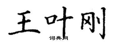 丁謙王葉剛楷書個性簽名怎么寫