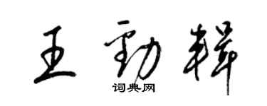 梁錦英王勁輯草書個性簽名怎么寫