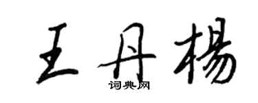 王正良王丹楊行書個性簽名怎么寫