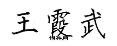 何伯昌王霞武楷書個性簽名怎么寫