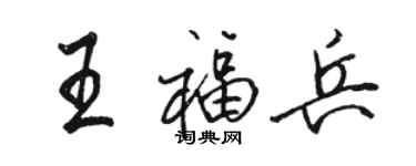 駱恆光王福兵行書個性簽名怎么寫