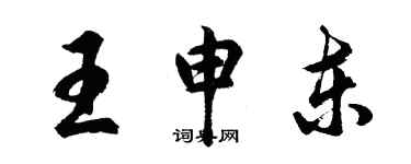 胡問遂王申東行書個性簽名怎么寫