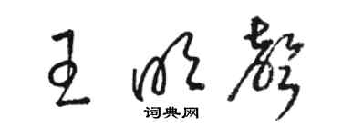 駱恆光王明聲草書個性簽名怎么寫